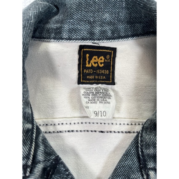 Vintage Lee Denim Jacket Womens 9/10 Blue 80s Trucker Distress Jean Western USA - Picture 8 of 9